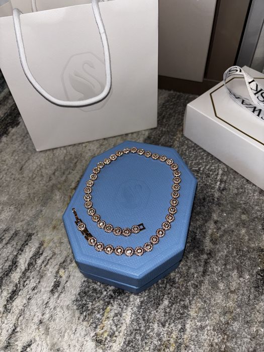 Colier Swarovski Angelic Tennis rose gold