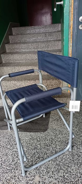 НОВ Къмпинг стол сгъваем усилен