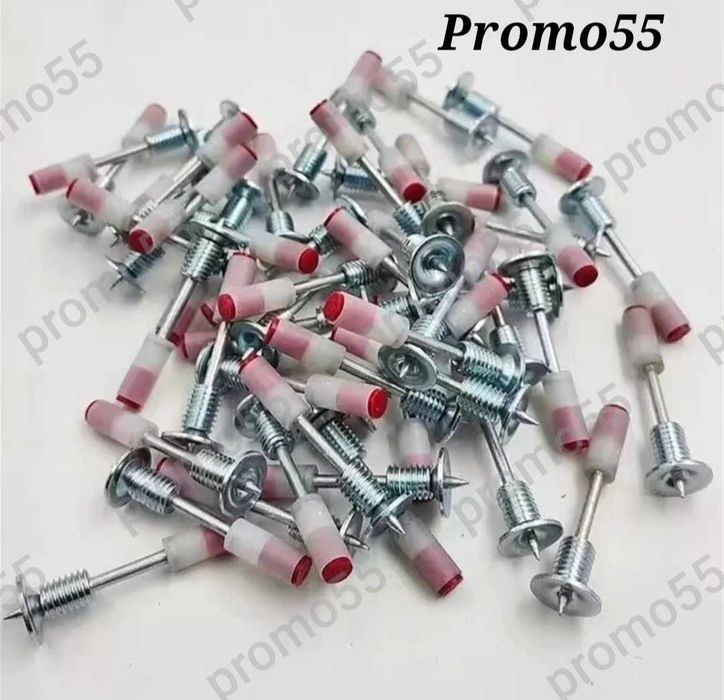 Професионални Кръгли Стоманени Пирони с Резба и Гайка за Пистолет