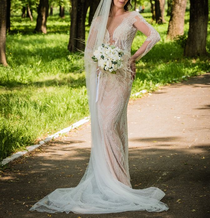 Rochie mireasă cu pietre/perle