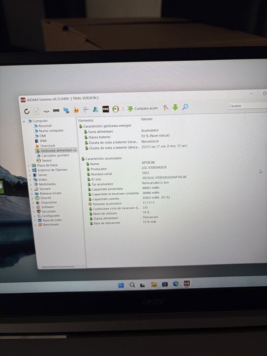 Laptop Tester Acer Swift 3 i5 10th 8GB RAM SSD M.2 256 GB VCDS