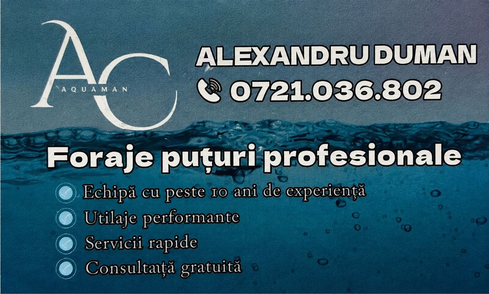 Foraje puturi ,fântâni ,piloni