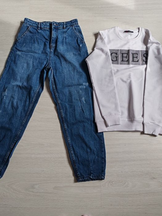 Дамско Яке и чисто нов панталон манго два чифта дънки Зара, жилетка и