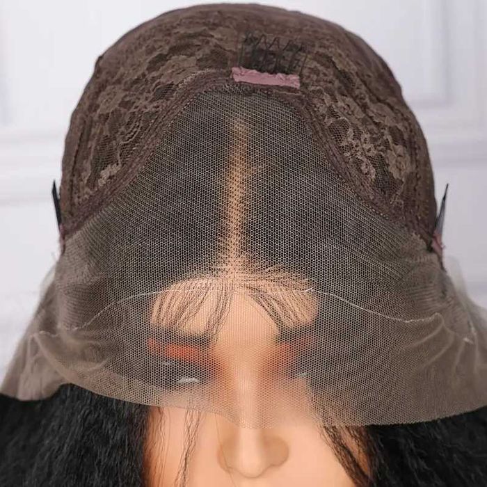 45 см Kinky права обемна перука с дантела 13*4