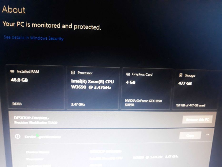 i7 8700 48GB RAM SSD512GB GTX1650S (W3690)