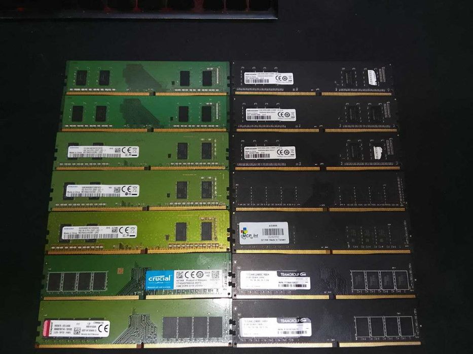 Оперативная память ОЗУ DDR4 Разные, по 4GB каждая, от 2133 до 2666Mhz