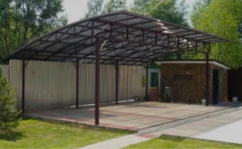 Навес варота забор