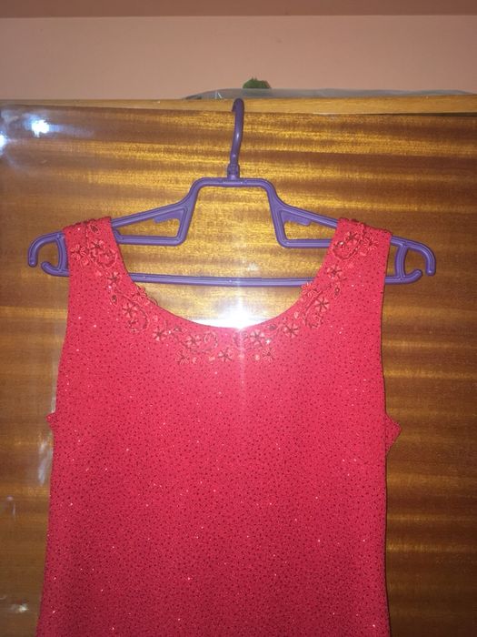 Rochie roșie lunga nunta elegantă de ocazie