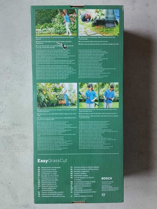 Trimmer electric Bosch pentru gradina, tuns iarba, gazon, buruieni