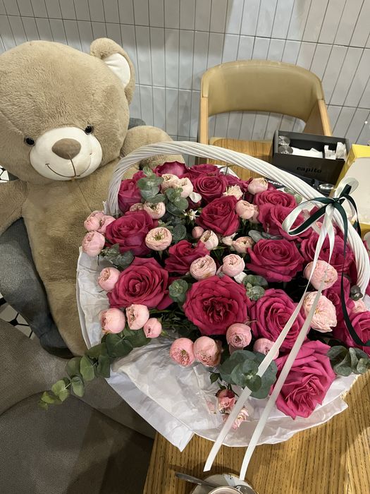 Цветы корзине свежие!