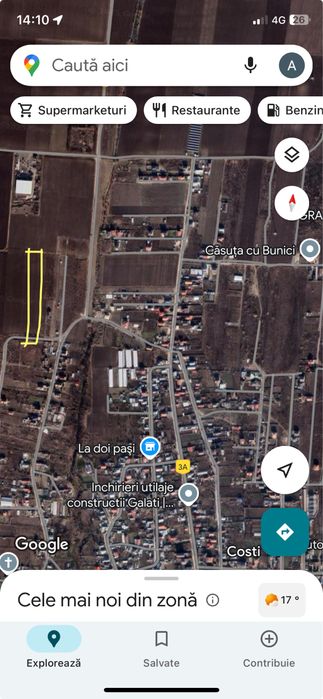 Teren extravilan Sat Costi 13€ mp negociabil