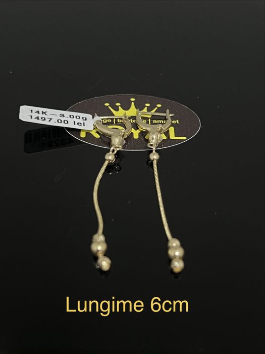 Bijuteria Royal CB : Cercei dama aur nou 14k 3,00gr