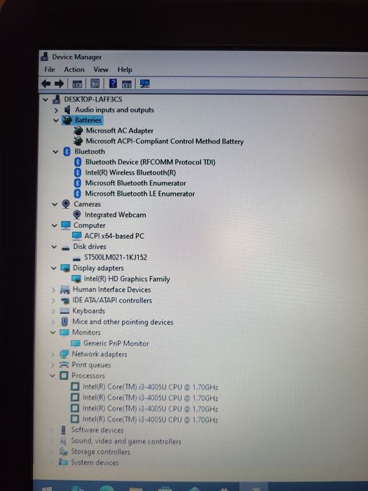 Laptop DELL I3 500GB