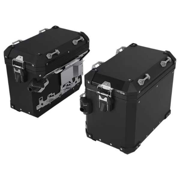 SET Cutii Genti Laterale Sidecase Aluminiu 48L pentru BMW GS R1200 R1250 F850 F900 A273BLACK