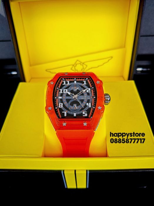 INVICTA Cyclone Orange/Silver 49 mm, Инвикта нов ръчен часовник