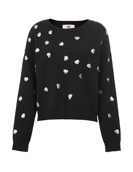 Женский свитер с блестками в форме сердца, бренд Vero Moda