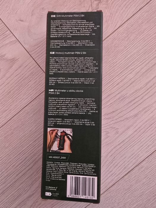 Nou Sigilat Parkside Pen Multimetru