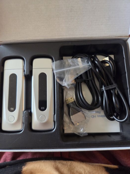 HDMI безжичен предавател и приемник, преносим безжичен HDMI 2.4G/5G с LED екран, Plug & Play