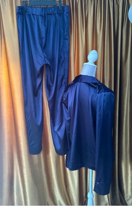 Veronika Guardi Lounge Pijama Set mov mix mătase