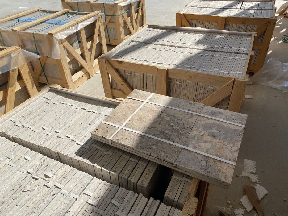 Травертин Силвър Френч Патерн сет - 49 лв.м2 с ДДС