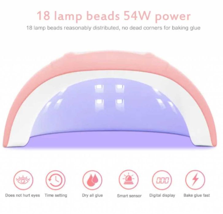 Елегантна и компактна UV LED лампа за нокти SUN5 с висока мощност-48W и 54W
