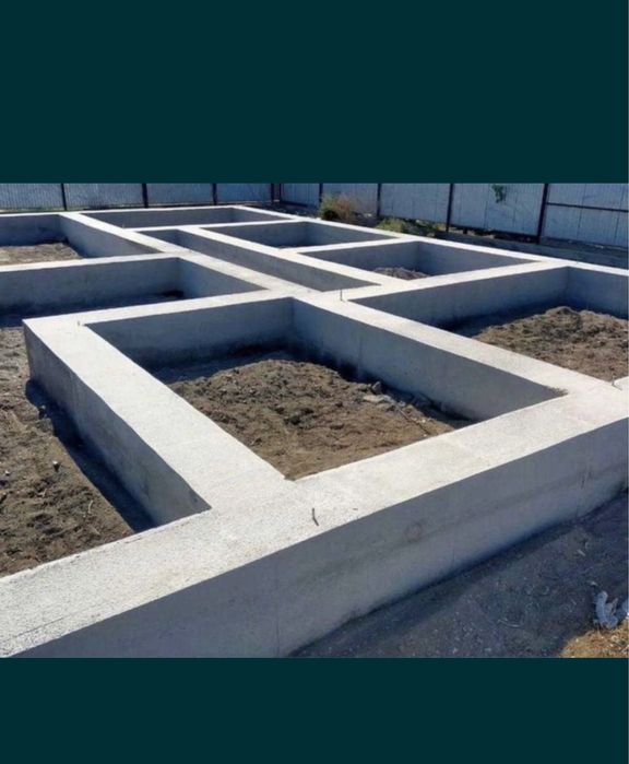 Фундамент . Крыша . Стяжка.