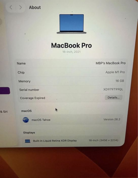 Apple Macbook Pro 16 M1