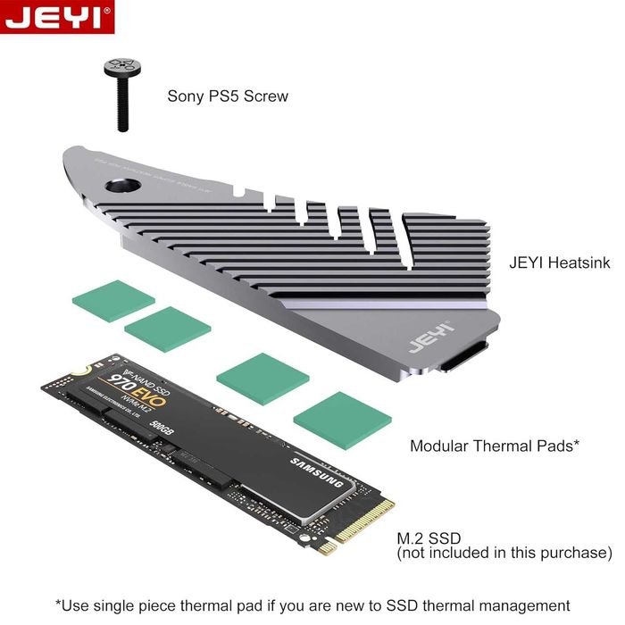 Охлаждающий радиатор для SSD m.2 Play Station 5 fat