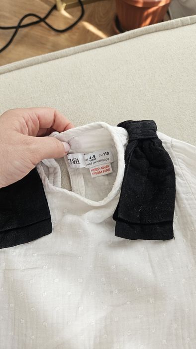 ZARA лен и памук блуза 110 см 4-5 години