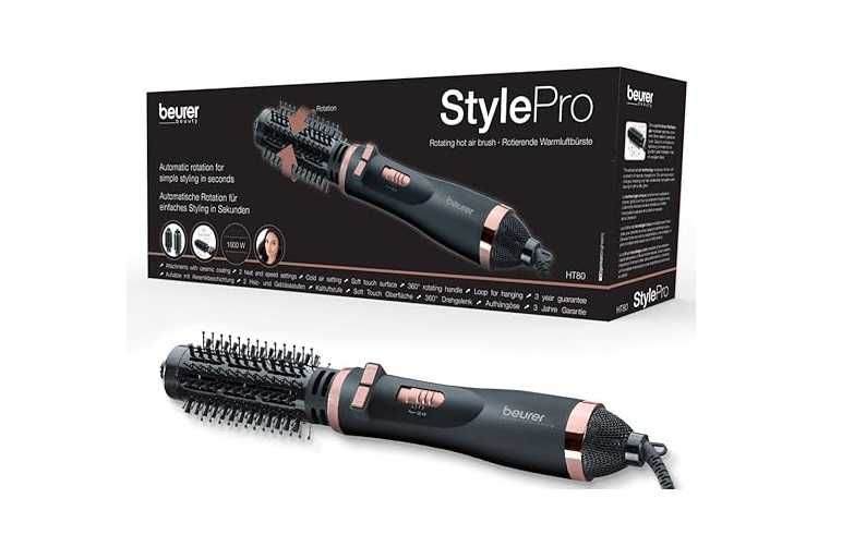 Сешоар-четка за коса с горещ въздух Beurer HT 80 , черна