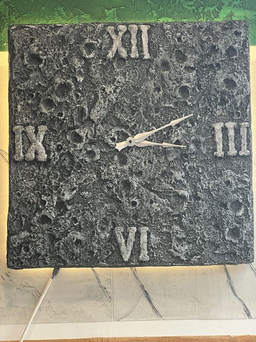 Луксозен дизайнерски стенен часовник „Vulcano“  Ръчна изработка