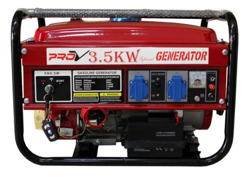 Бензинов четиритактов Генератор за ток 3,5kw с дистанционно