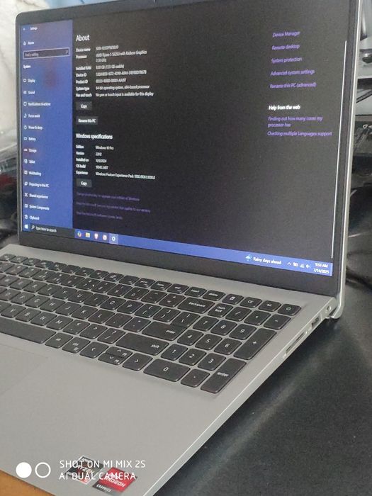 Dell Inspiron, CPU AMD Ryzen 5 5625U