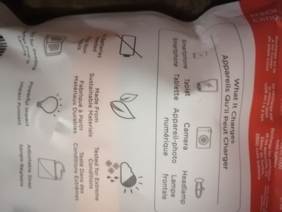 Led Соларен туристически фенер, usb зарядно Lumin Aid