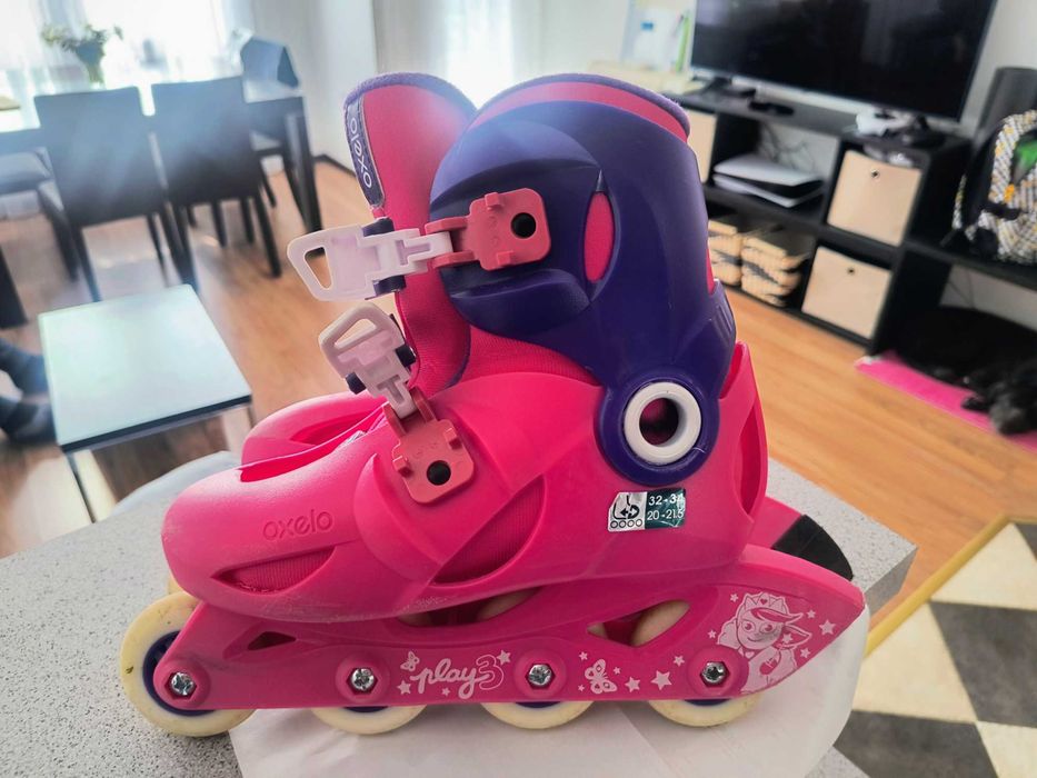 OXELO  ДЕТСКИ РОЛЕРИ PLAY 3, РОЗОВО/ЛИЛАВО