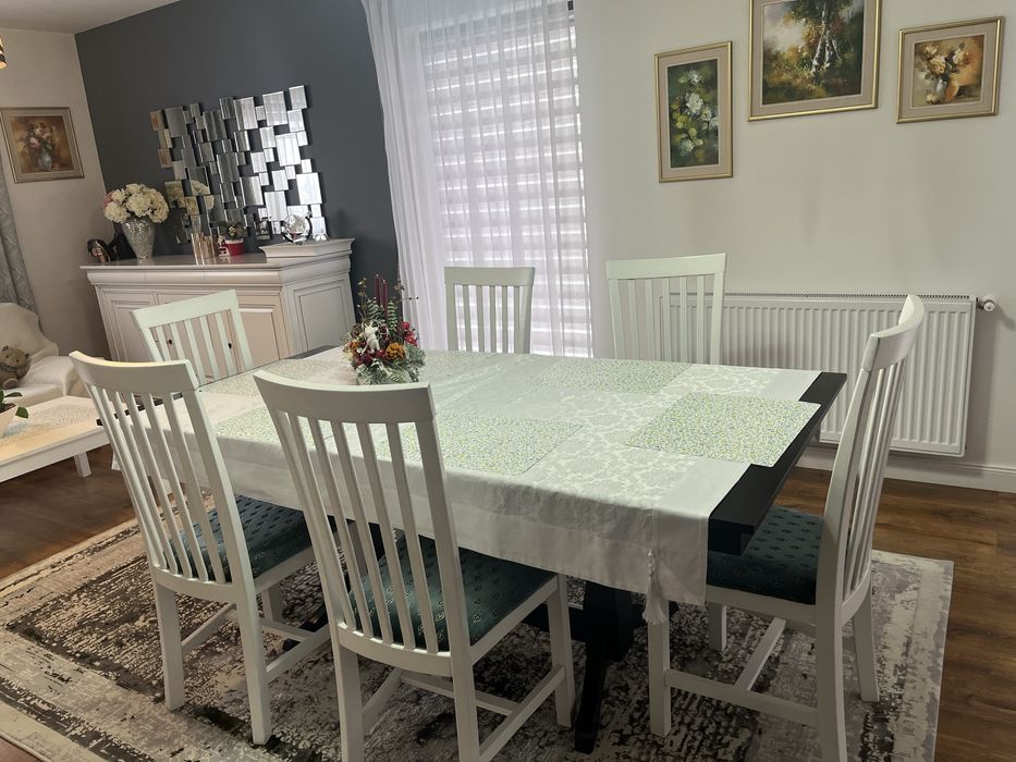 Masa sufragerie cu 6 scaune