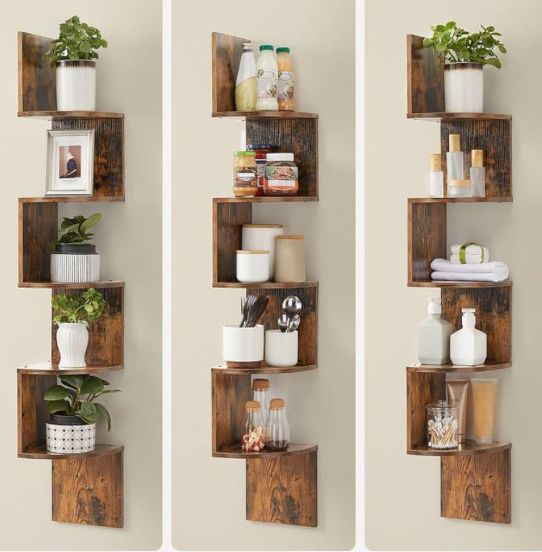 Ъглов стенен рафт/етажерка Vasagle