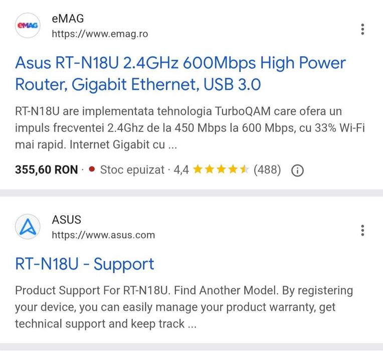 Asus RT-N18U 2.4GHz 600Mbps High Power Router, Gigabit Ethernet