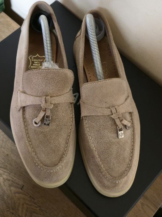 Loro Piana оригинални дамски бежови мокасини  лоуфъри