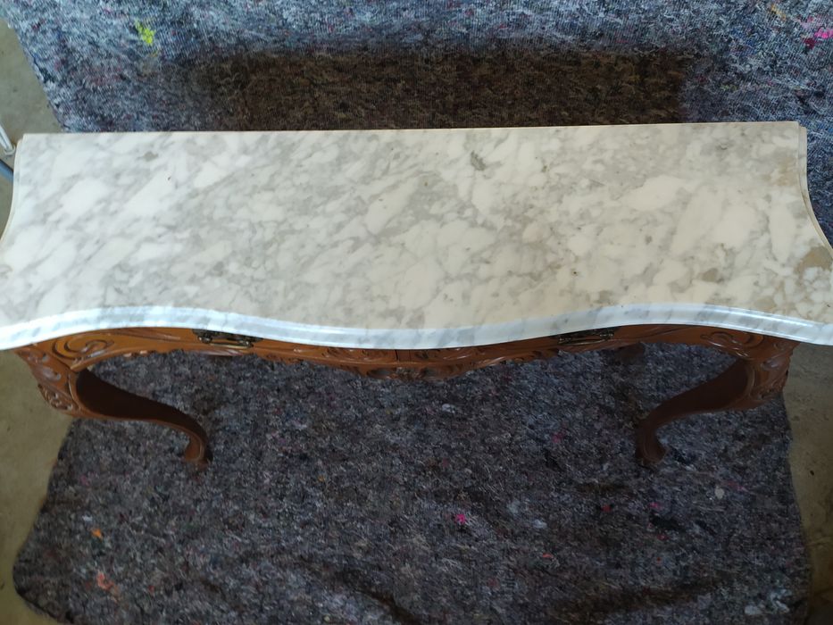 Consola din lemn ,stil baroc cu placa de marmura