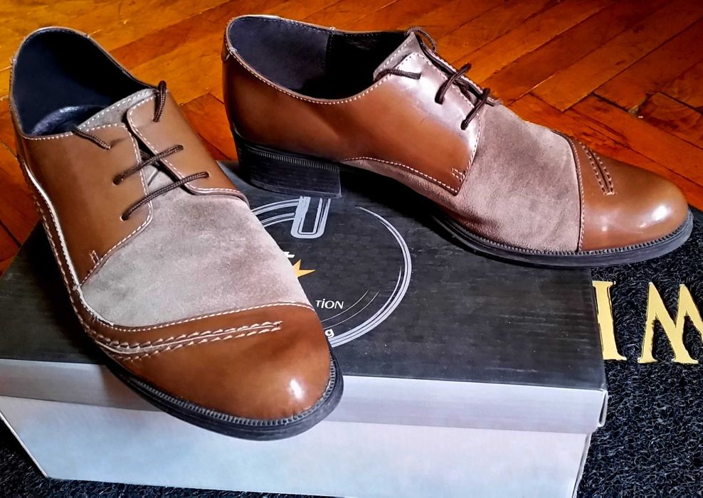 Официални обувки естествена кожа, номер 38