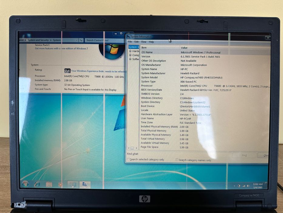 Лаптопи HP Compaq NX7400