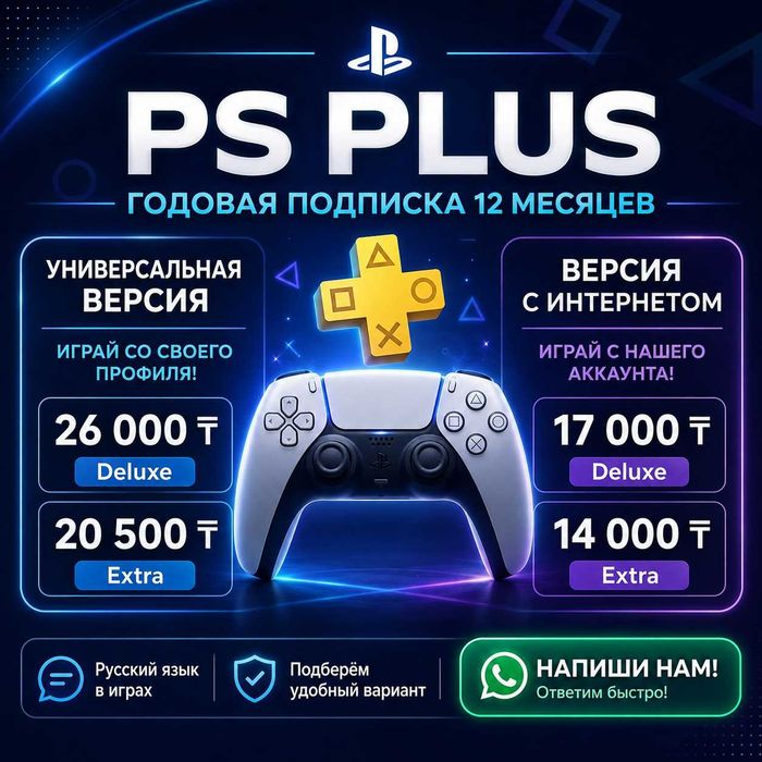 PS Plus подписка 12 месяцев