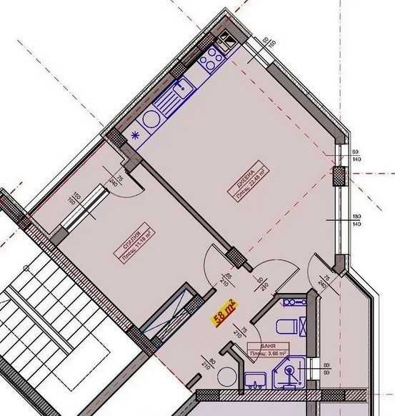 Продава се Двустаен апартамент в Варна, Възраждане 1 - 58 кв.м за 2040 €/кв.м - Снимка #2