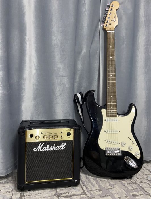 Электро гитара Fender Statocaster и комбоусилитель Marshall