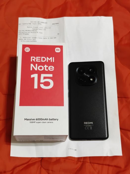 Redmi Note 15 256 gb Ram 8 полный комплект
