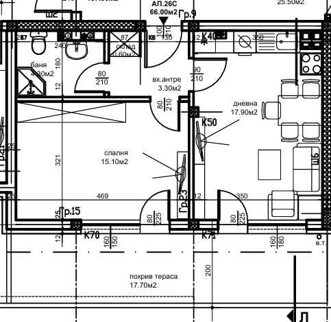 Без комисионна - Тристаен апартамент с веранда