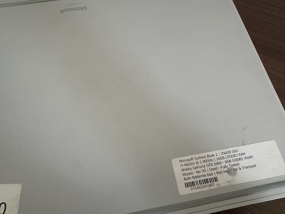 Microsoft Surface Book 2 | i7 | 16 GB RAM | GTX 1060 6 GB | SSD 512 GB