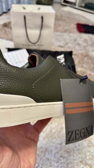 Zegna Triple Stitch Low-Top Sneakers