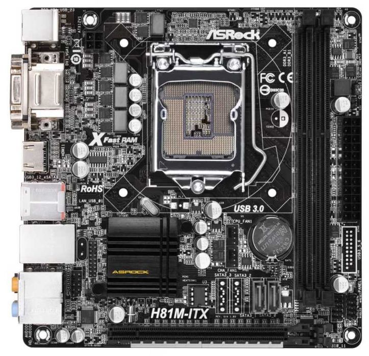 Дъно Дънна платка ASRock H81M-ITX Mini-ITX LGA 1150 DDR3